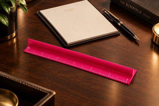 Artist Ruler and Paperweight in Red - 12" and 6"