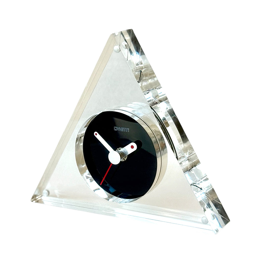 The Original Triangle Acrylic Clock in Clear – Canetti Design Group