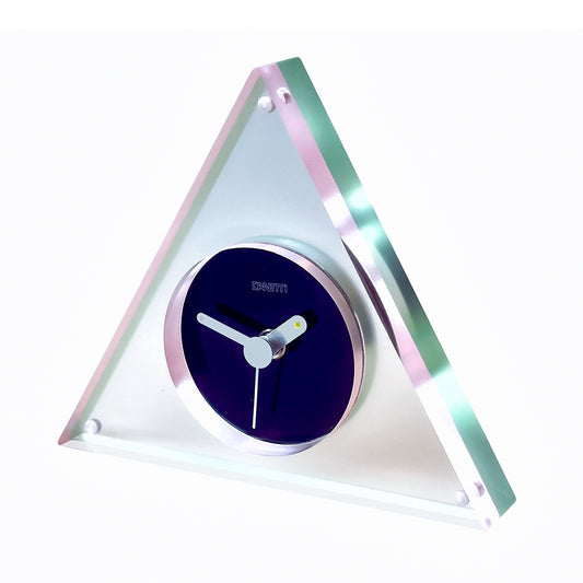 The Original Triangle Acrylic Clock in Frosted